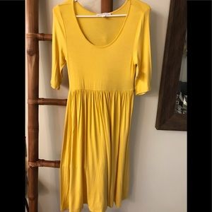 LIME BLUE RAYON BLEND  SMALL DRESS NEW